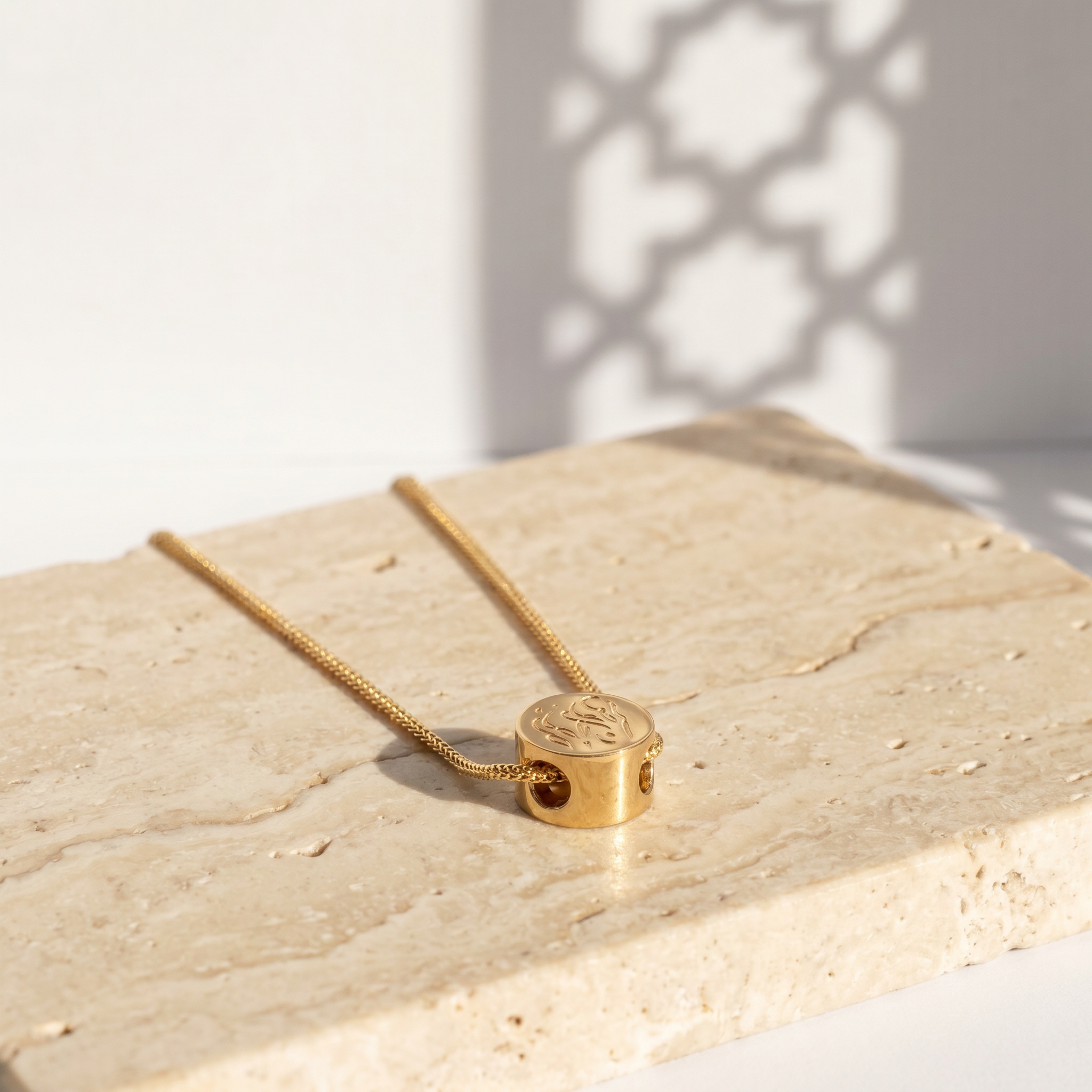 The Reversible 18K Gold Mini Coin with Necklace