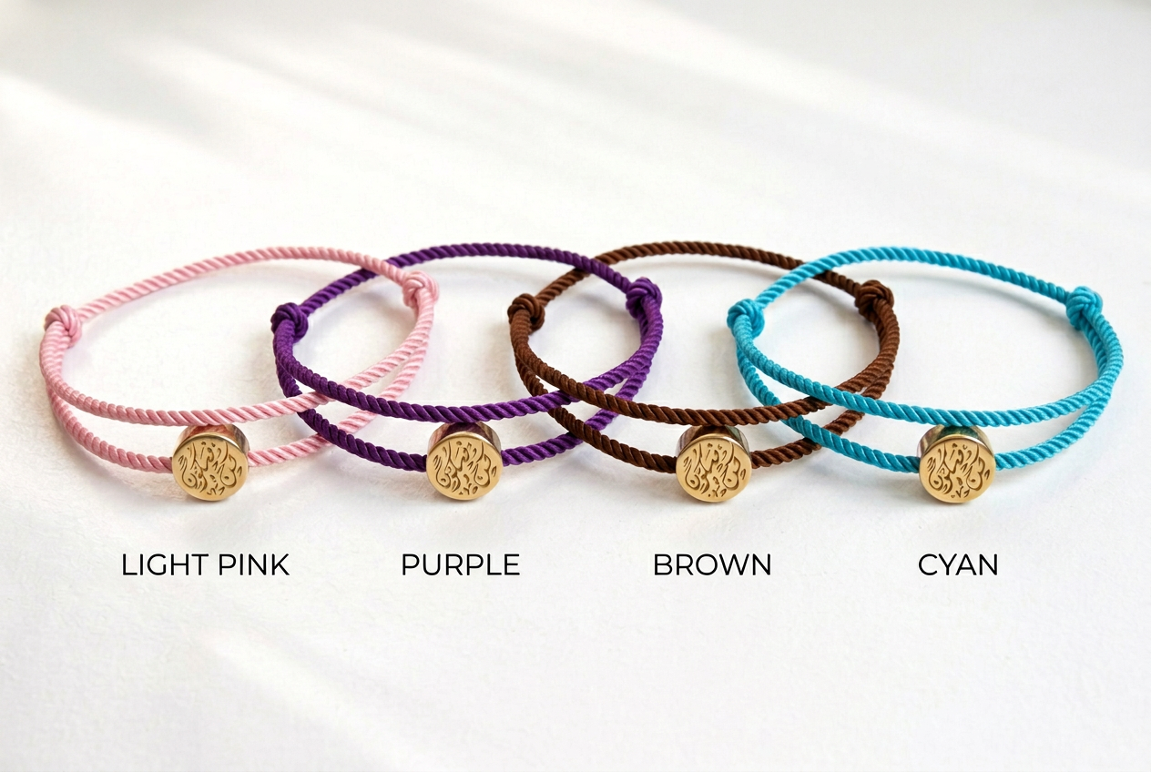Calligraphy Mini Medallion Cord Wrap