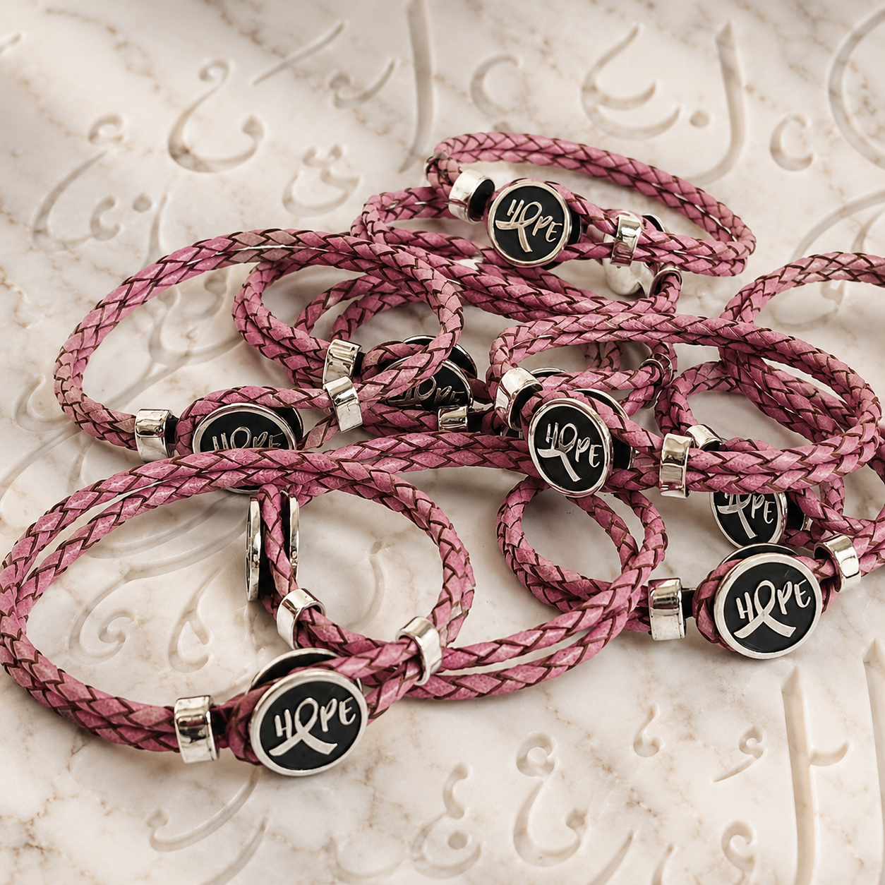 Customized Leather with Customized Silver Medalion