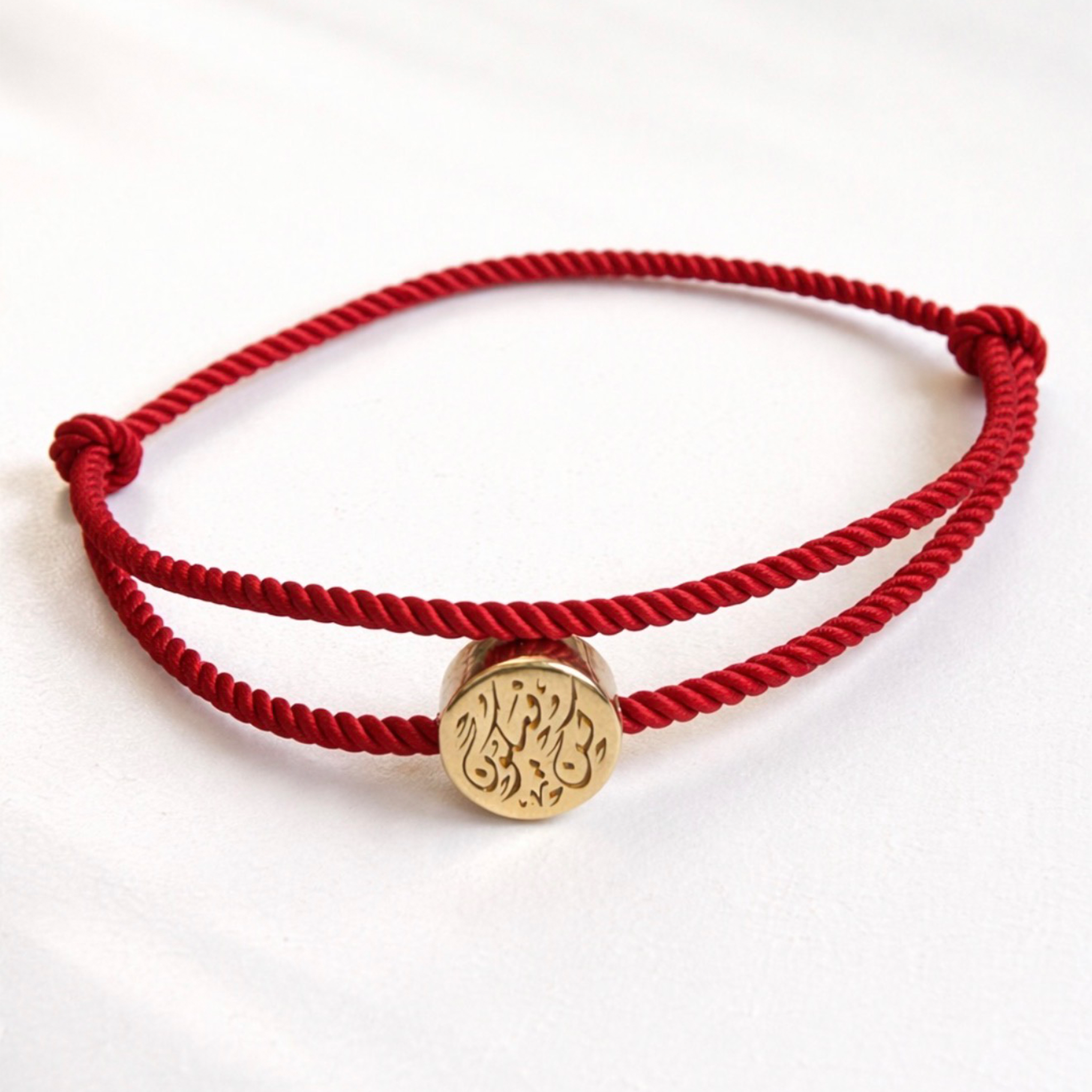 Calligraphy Mini Medallion Cord Wrap