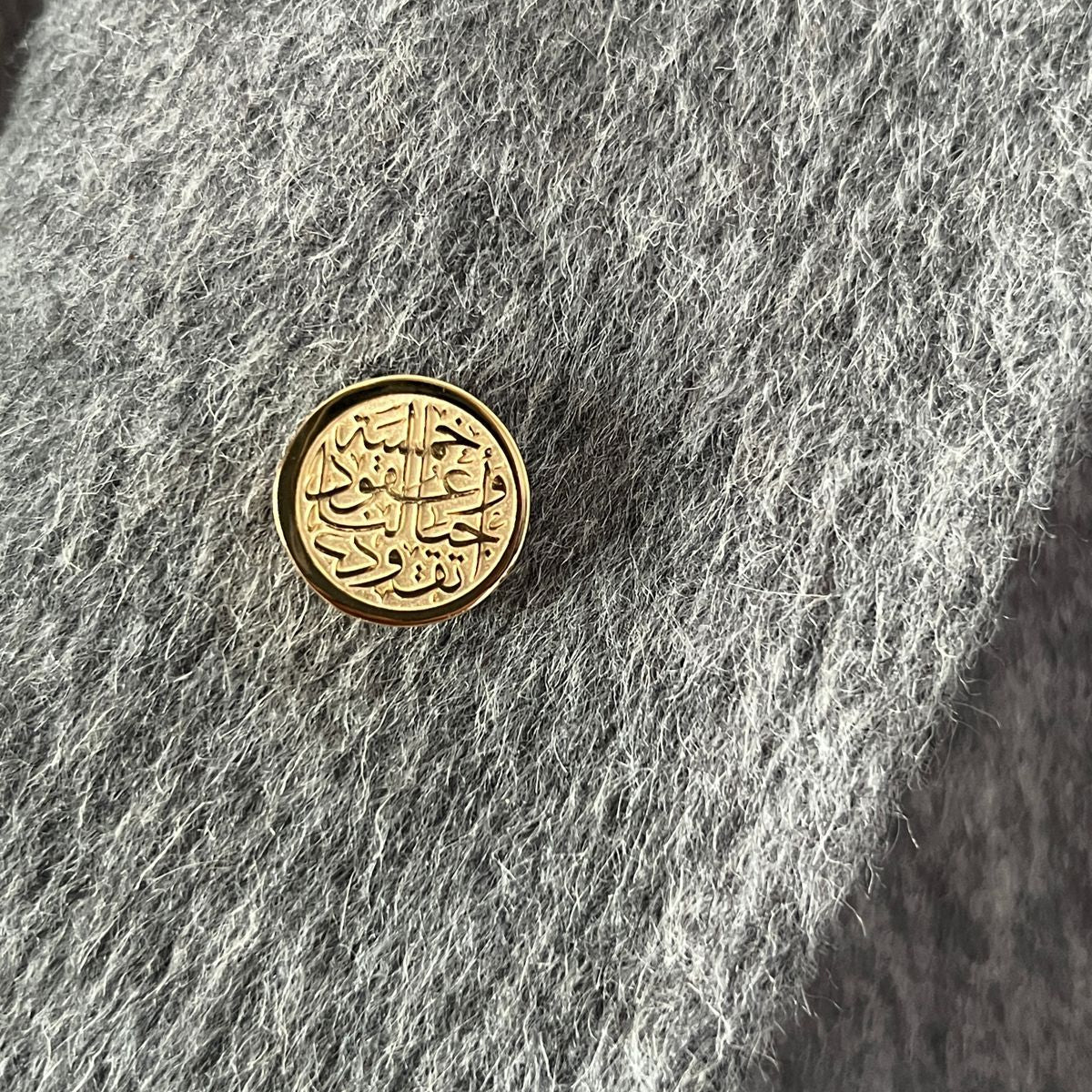 Custom Calligraphy Sterling Silver Lapel Pin Stud
