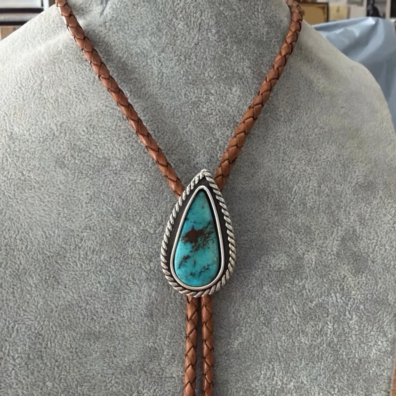 Turquoise Sterling Silver Bolo Tie