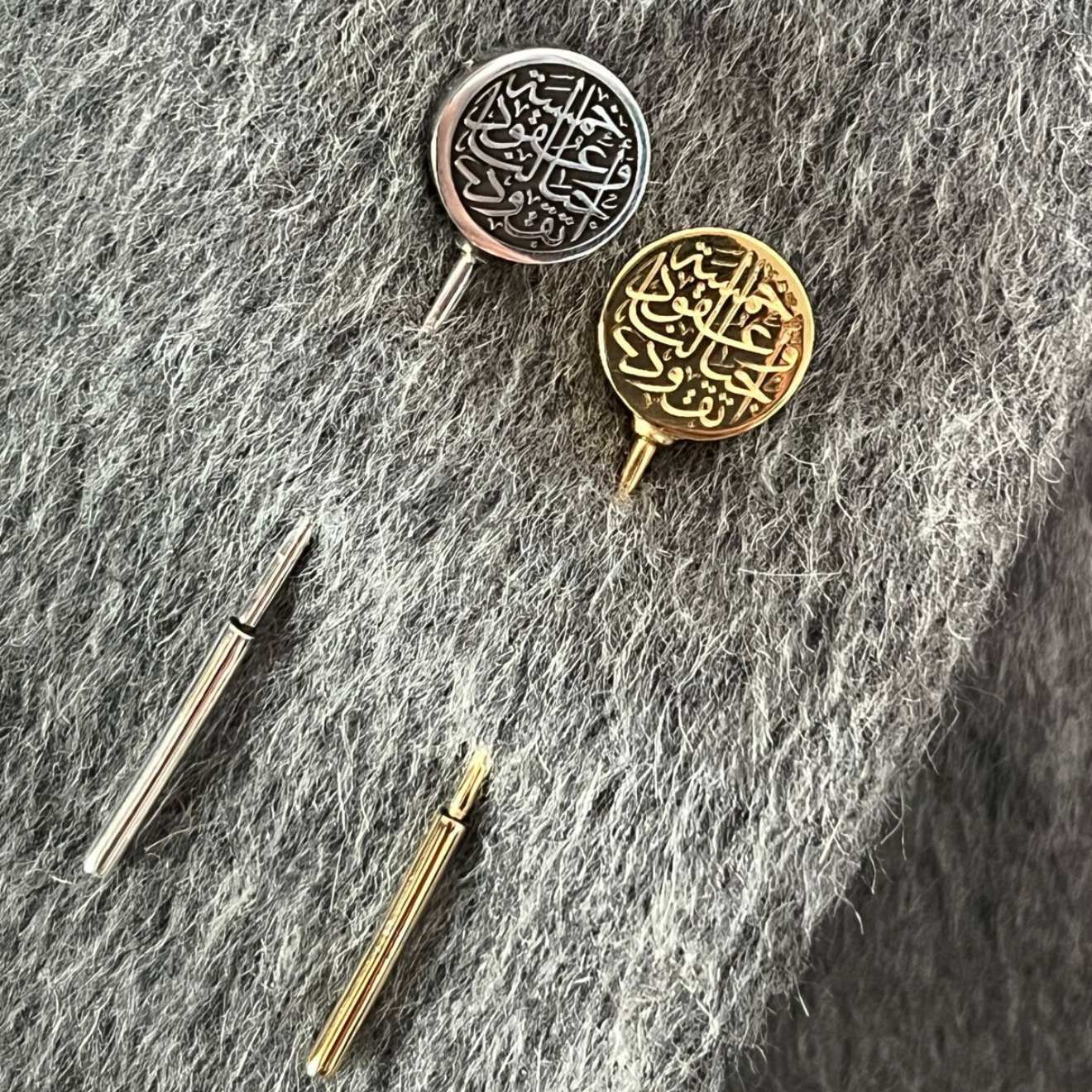 Custom Calligraphy Sterling Silver Lapel Pin