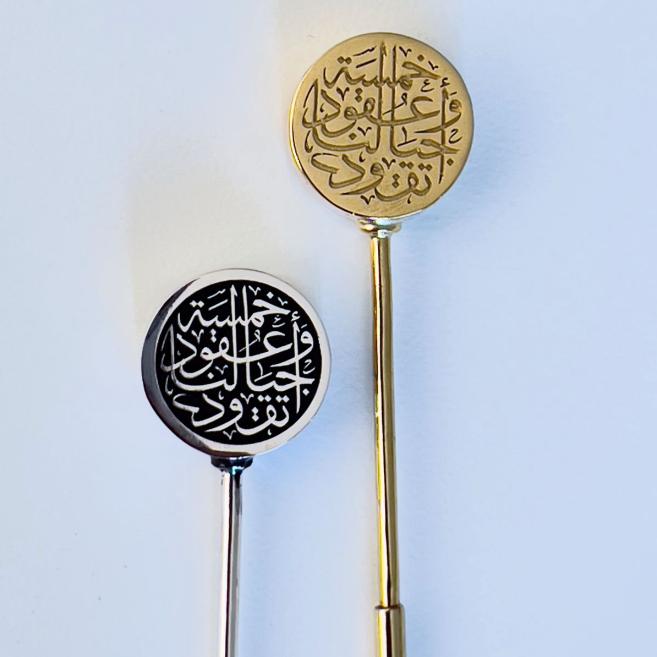 Custom Calligraphy Sterling Silver Lapel Pin