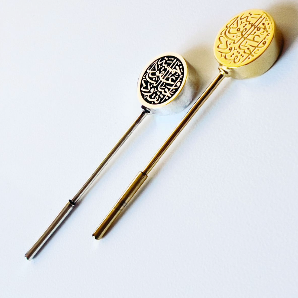 Custom Calligraphy Sterling Silver Lapel Pin