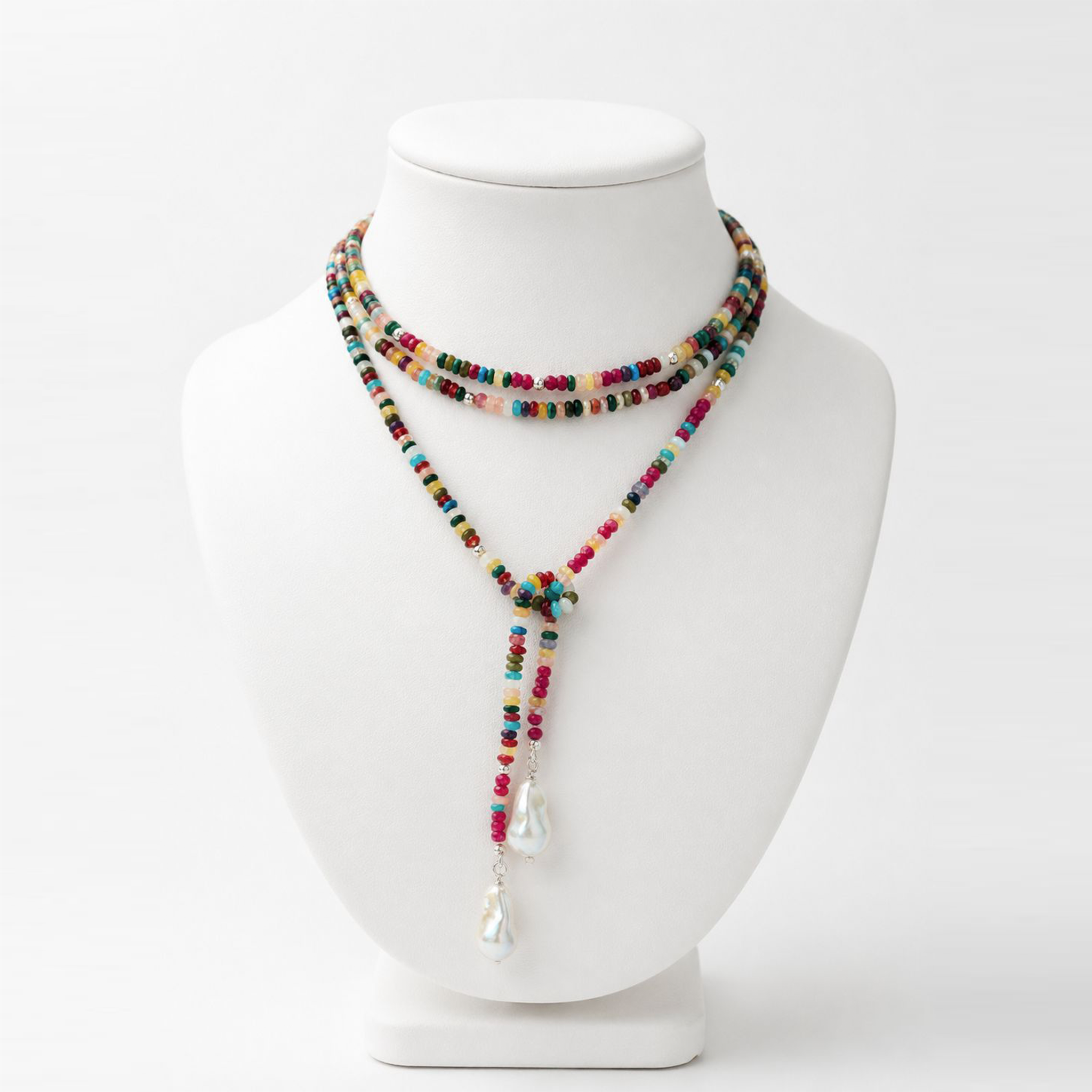 Multi-Way Beaded Lariat Necklace