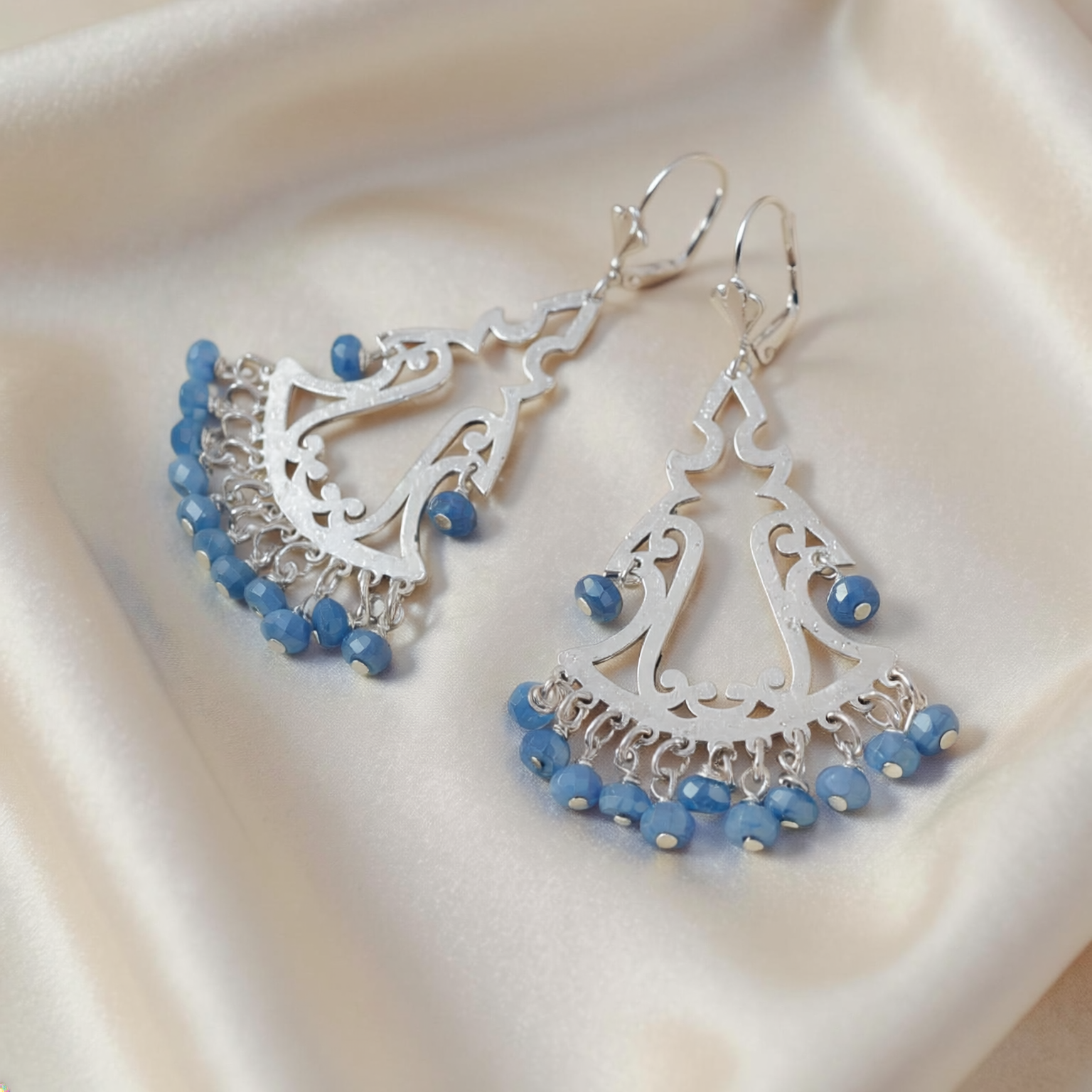 Heritage Chandelier Drop Silver Earrings