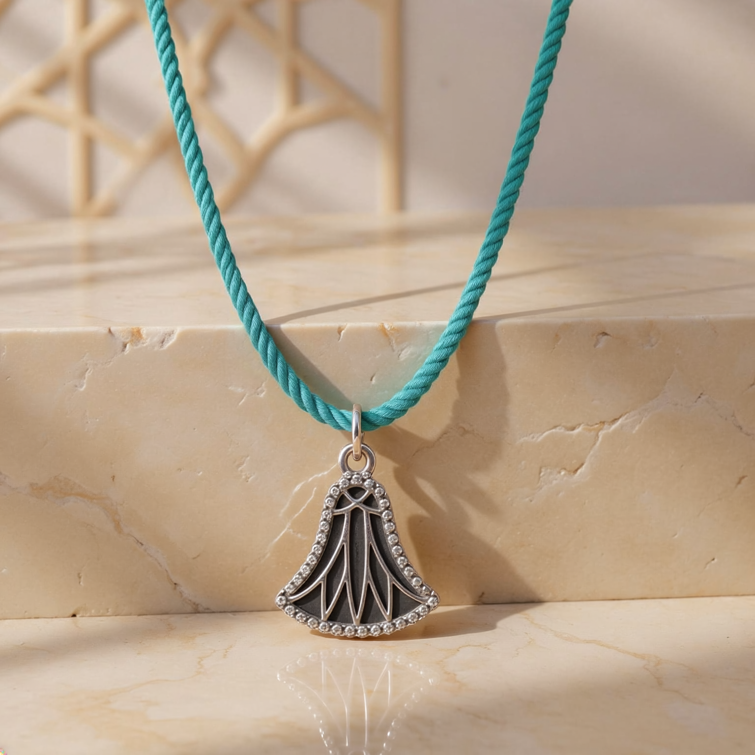 Lotus Noir Necklace with Cord