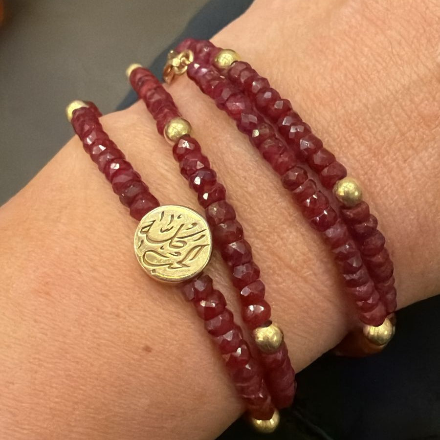 Ruby wrap bracelet