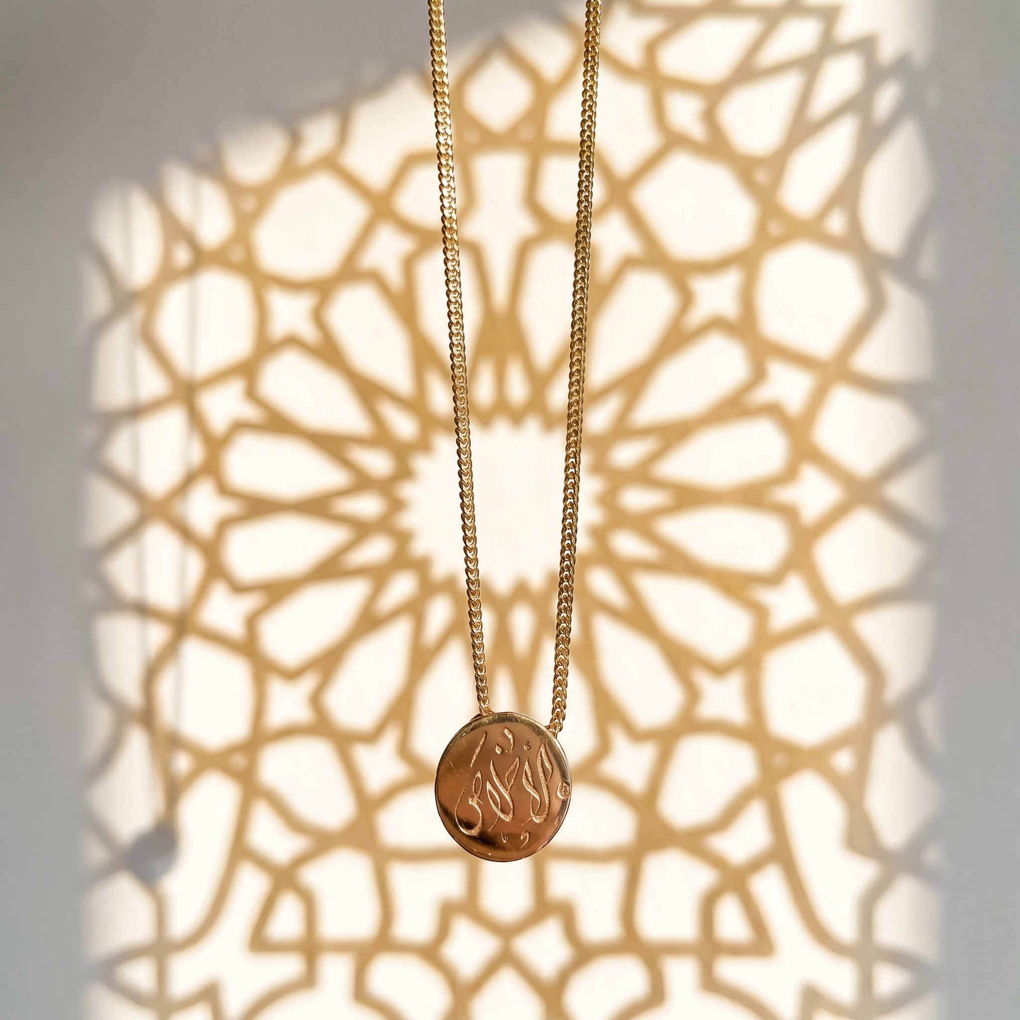 The Reversible 18K Gold Mini Coin with Necklace