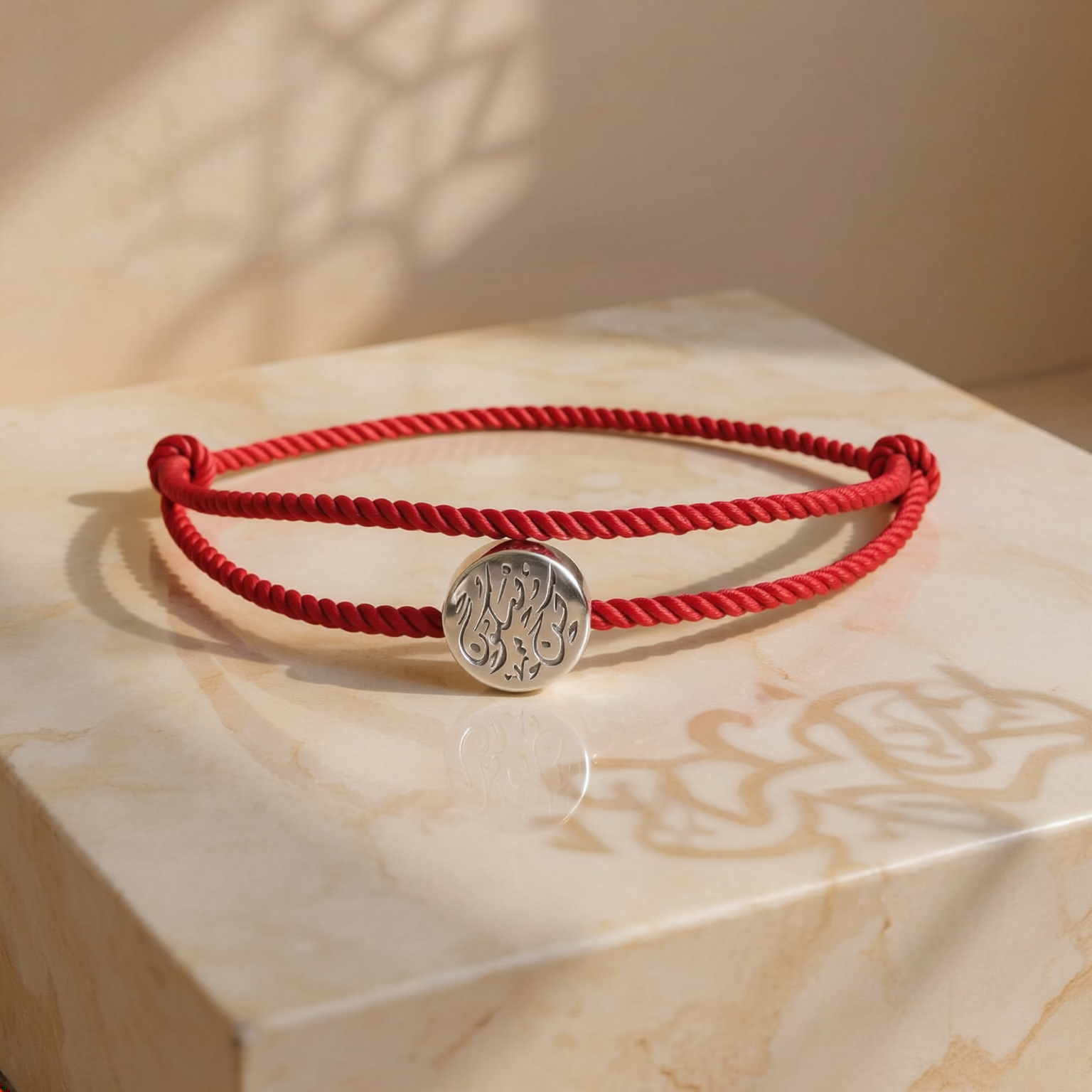 Calligraphy Mini Medallion Cord Wrap