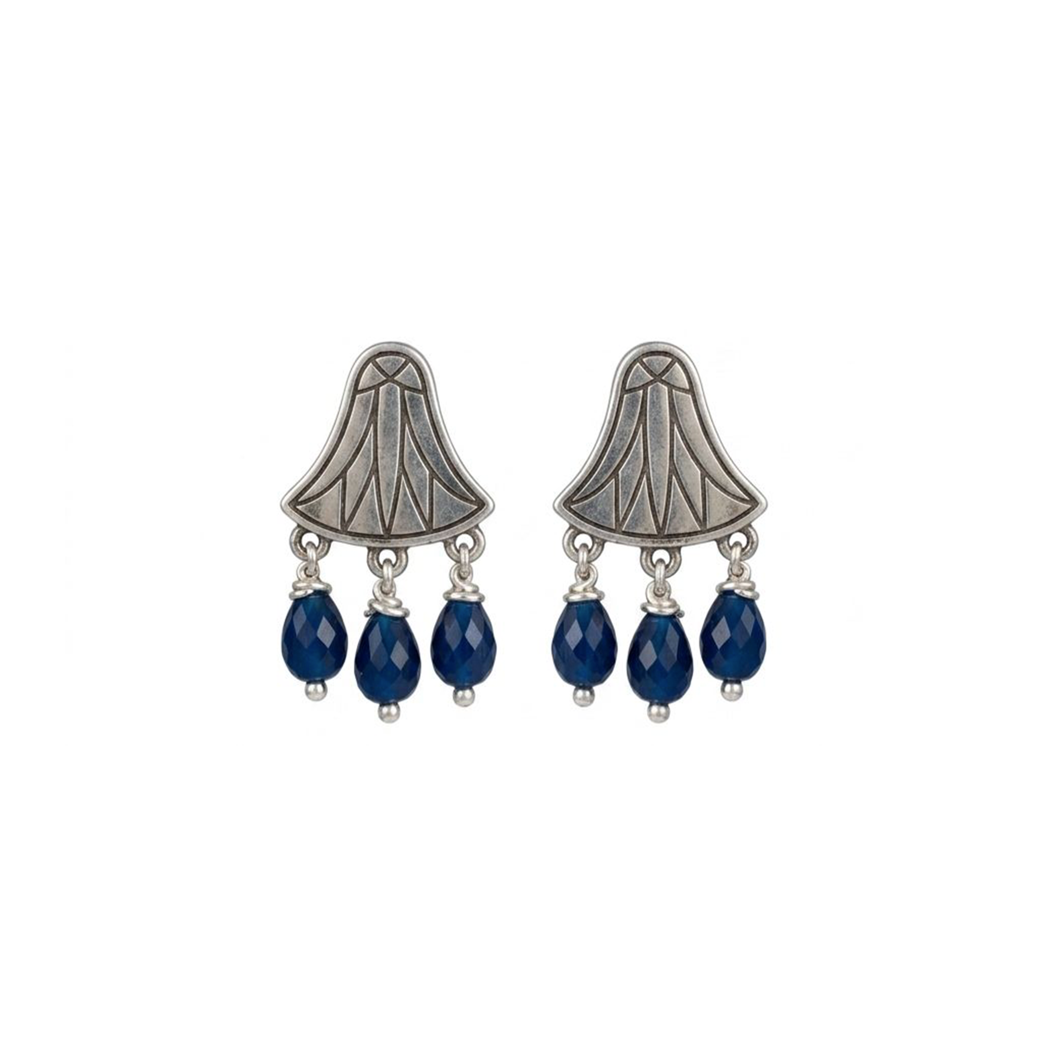 Lotus Azure Earrings
