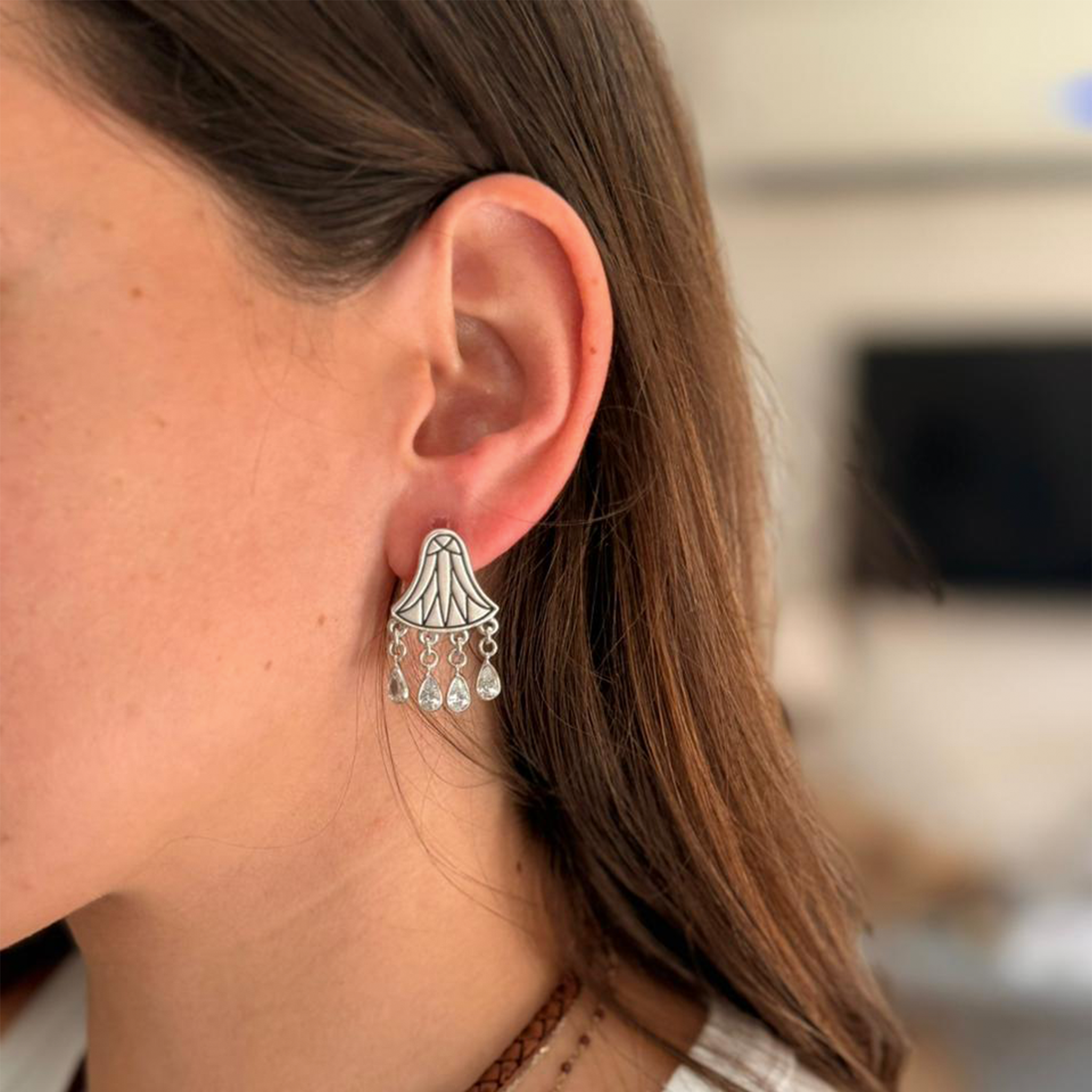 Lotus Blanc Earrings