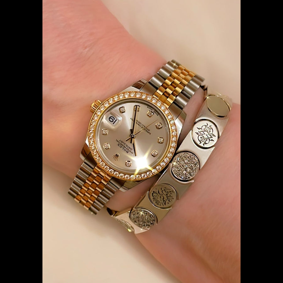 Custom Calligraphy Multi-Coin Statement Cuff