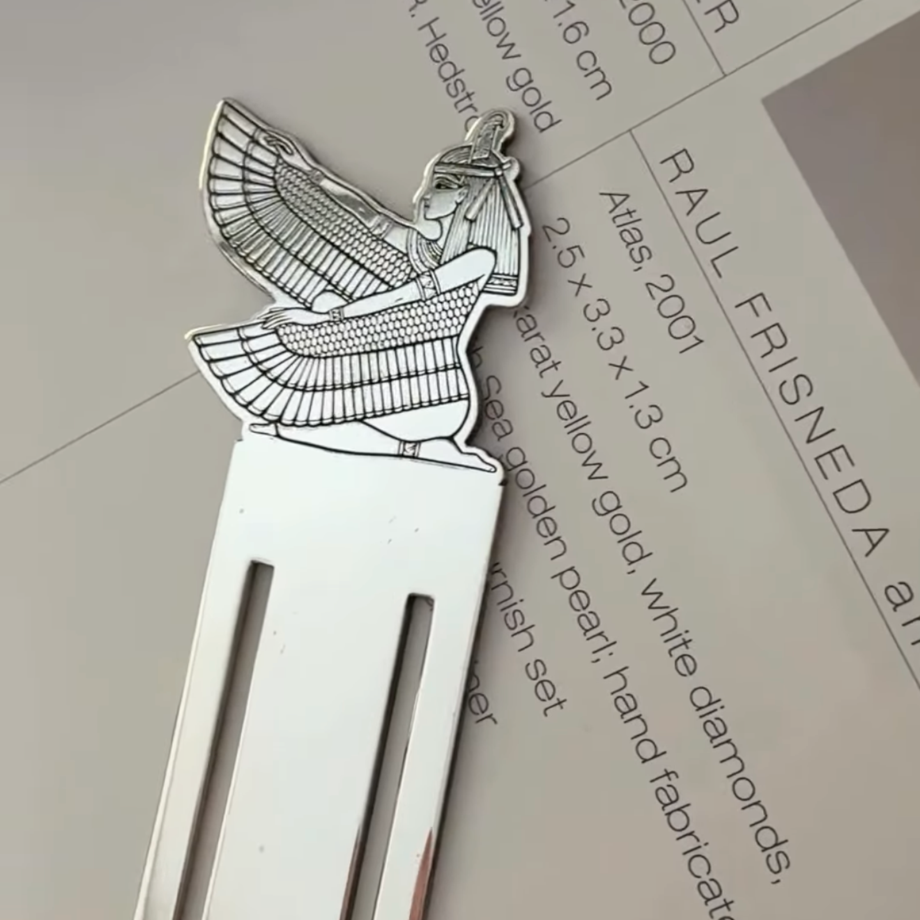 Egyptian Maat Sterling Silver Bookmark
