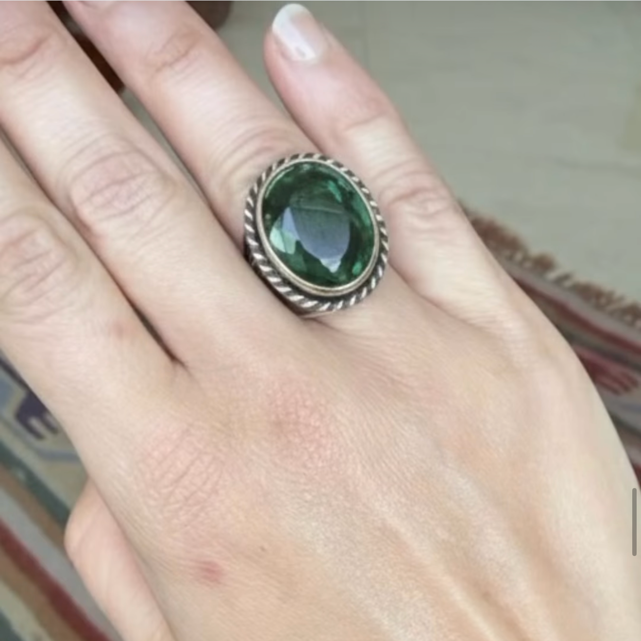 Bespoke Emerald & Custom Calligraphy Signet Ring