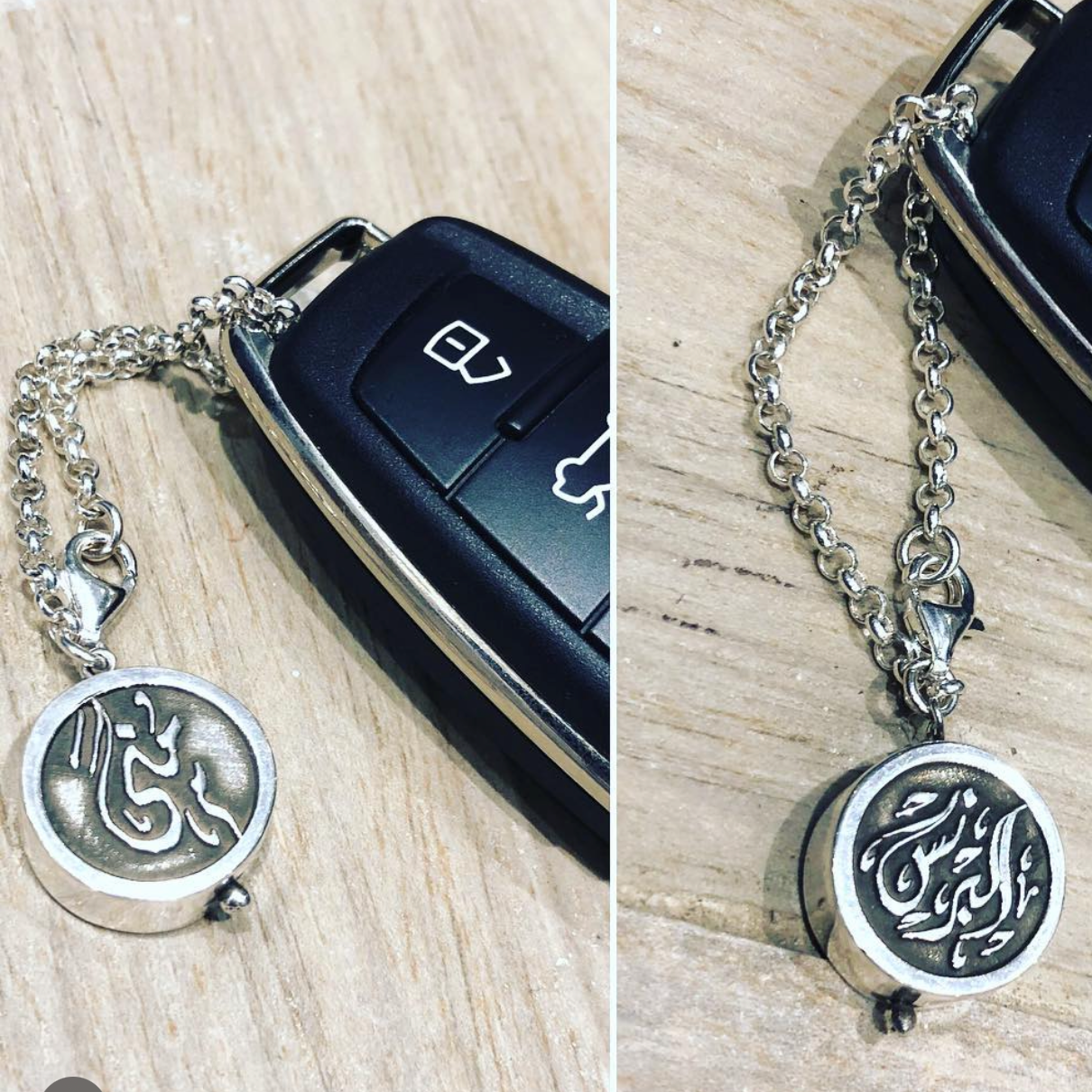 Custom Calligraphy Smart Double-Sided Keychain