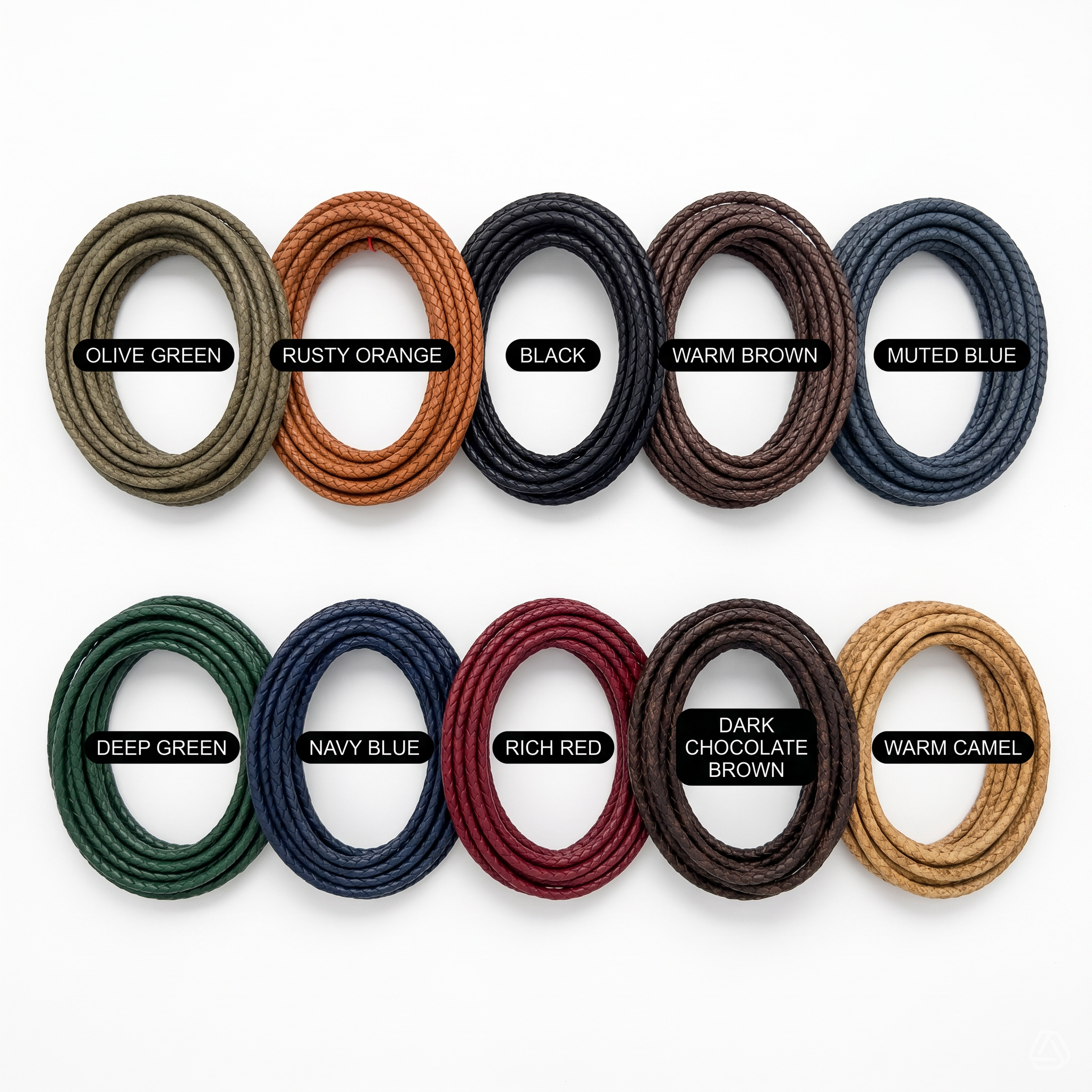 Al Ahly SC Braided Genuine Leather Statement Bracelet