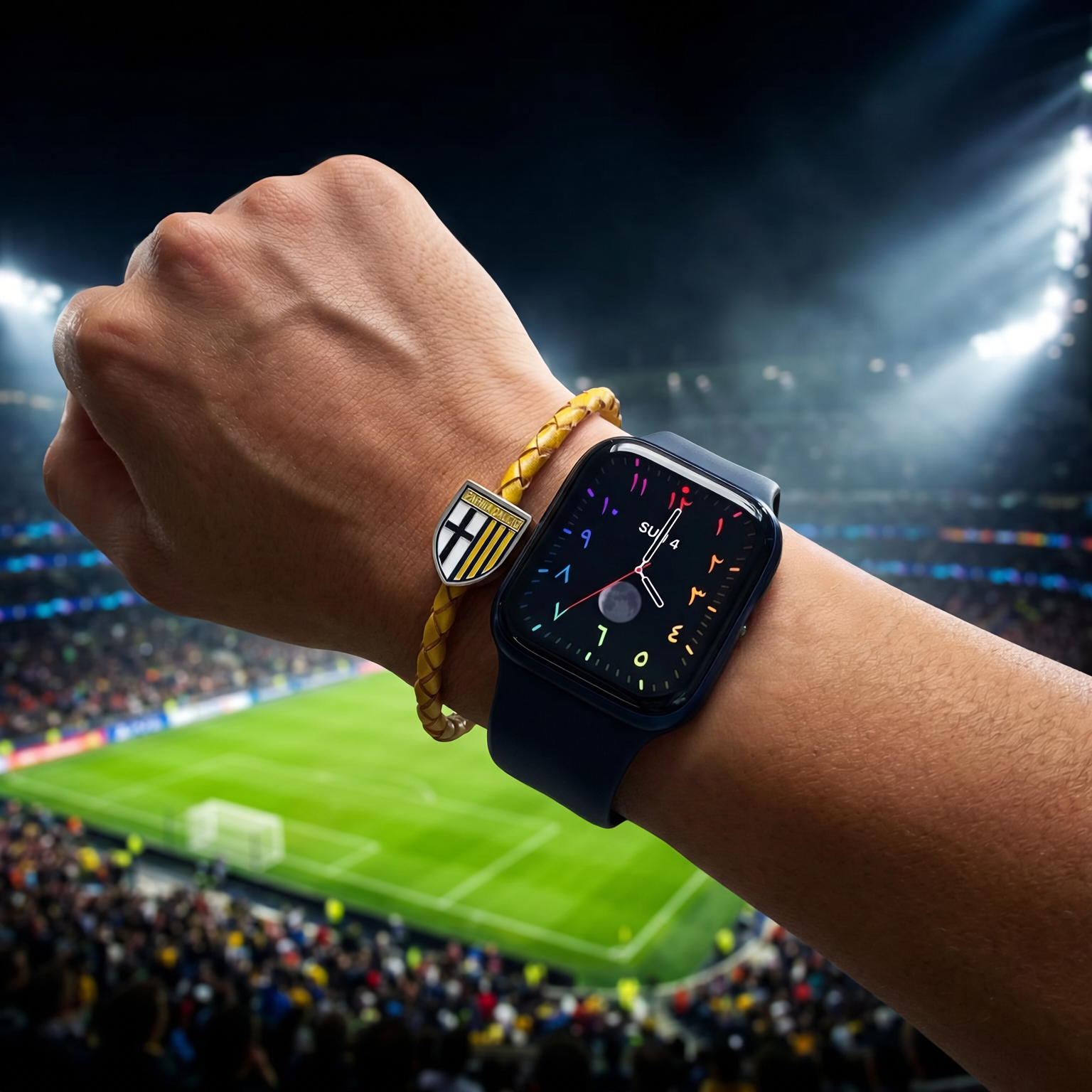 Parma Calcio Custom Crest Braided Genuine Leather Bracelet