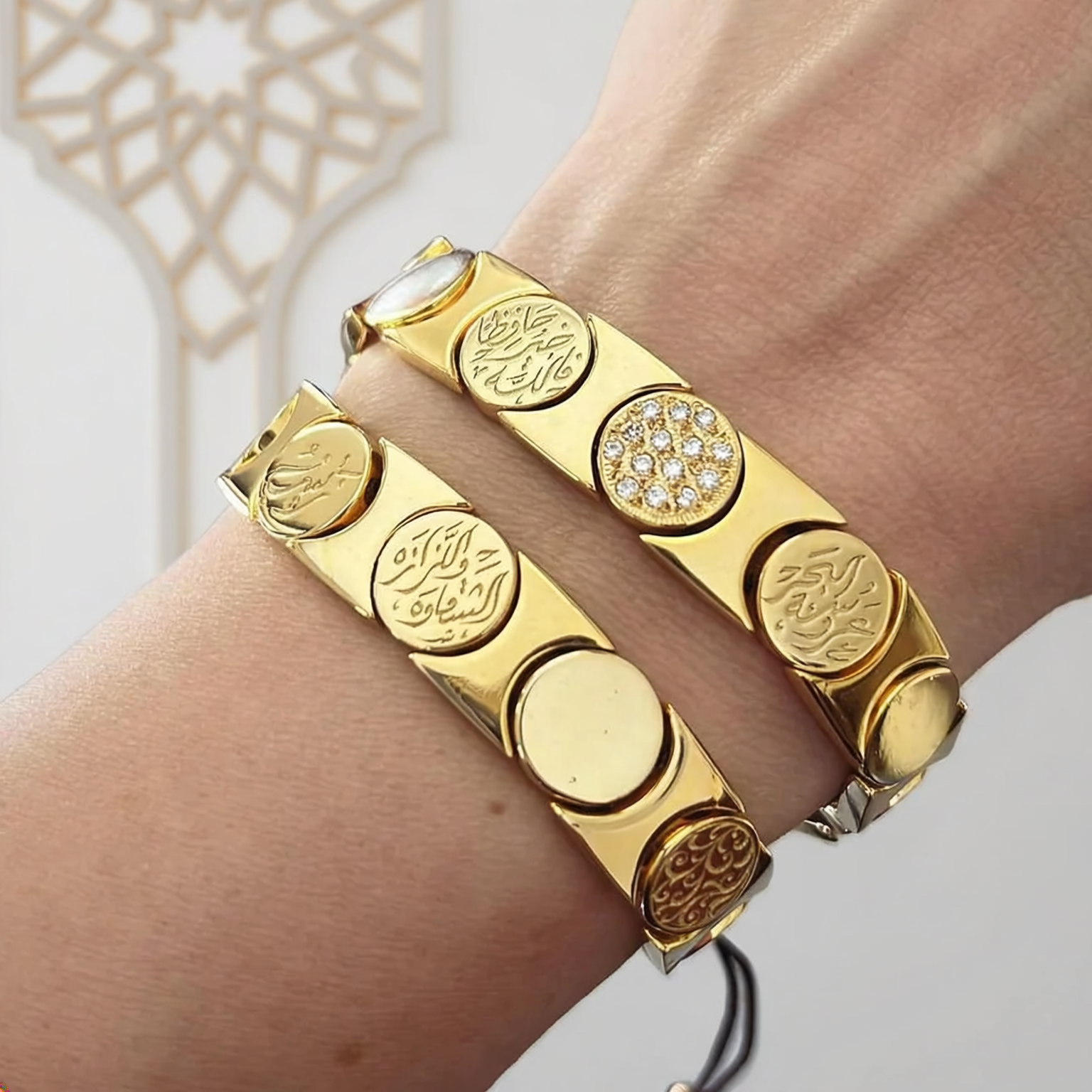 Custom Calligraphy Multi-Coin Statement Cuff